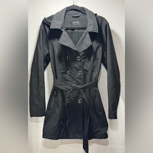 Sebby Collection Softshell Trench Coat - Women’s XL - Black - Water Resistant